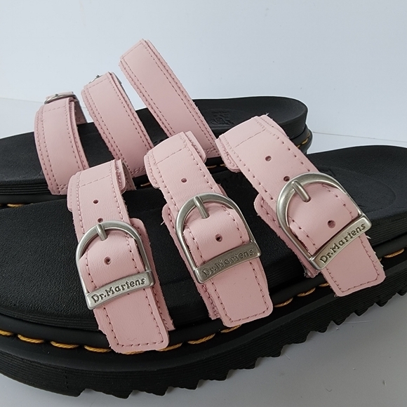 NWOT Dr. Martens Blaire Slide Platform Sandal Chalk Pink - Picture 4 of 12